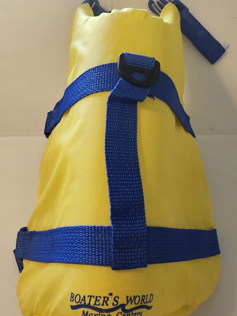 Boater's World Yellow Pet Life Jacket with Blue Straps